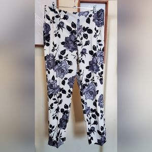 NWT RSVP By Talbots Floral Trousers Size 10